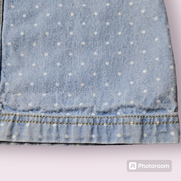 Max Studio Kids Overalls Jean Dress Polka Dot Size 4 - Picture 3 of 3